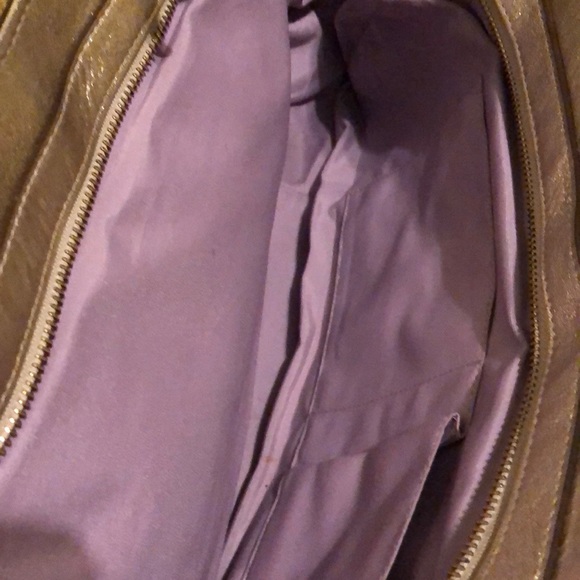 Coach summer straw and gold leather purse - Picture 3 of 4